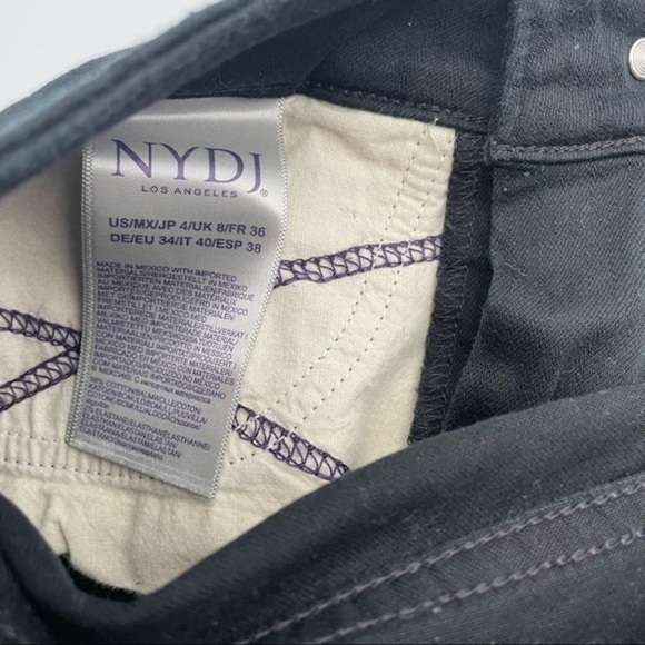 NYDJ Black Pants High Rise Not Your Daughters Jeans Sz 4 Alina Convertible Ankle - Picture 8 of 11